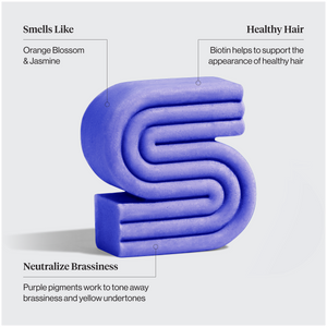 Champú tonificante púrpura en barra para cabellos teñidos y grises