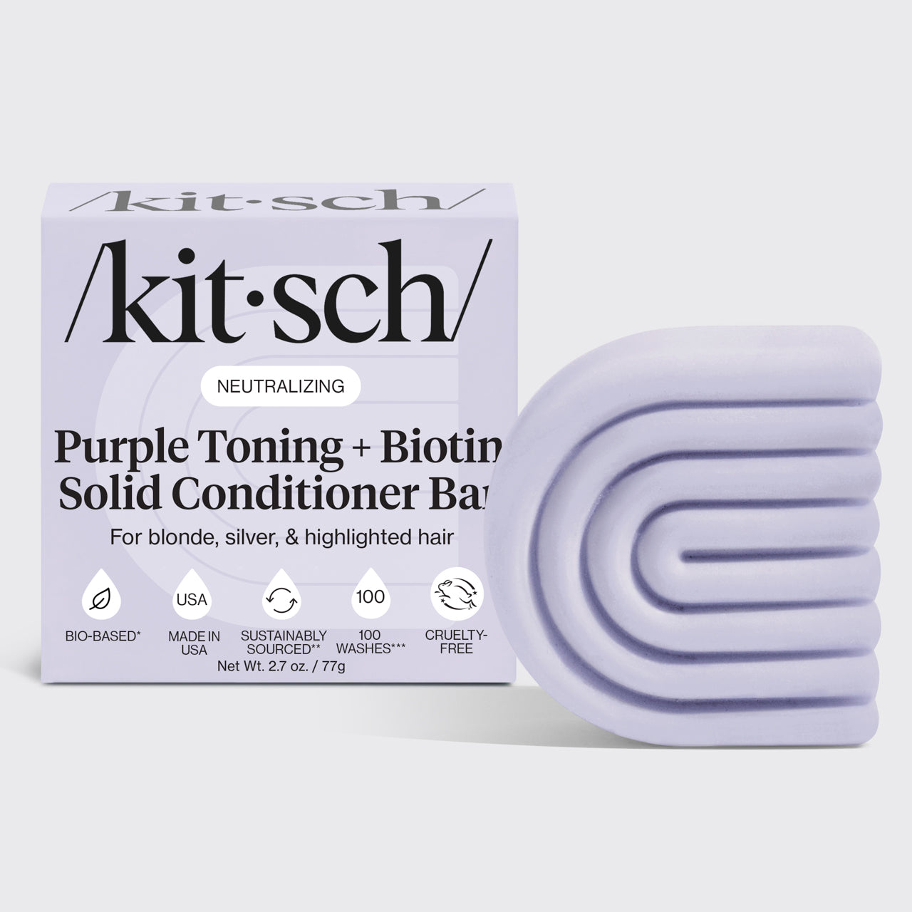 Purple Toning Conditioner Bar for Color-Treated & Grey Hair