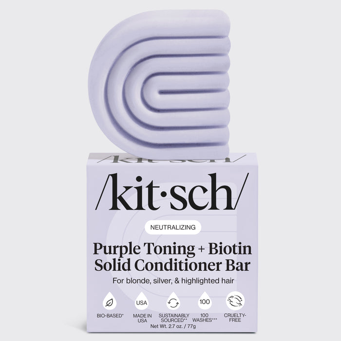 Acondicionador tonificante púrpura en barra para cabellos teñidos y grises