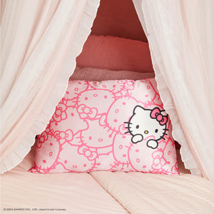 Satin Kopfkissenbezug Hello Kitty x Kitsch - Rosa Hello Kitty Gesichter