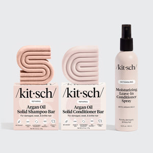 Shampoo e condicionador de óleo de argan reparador + condicionador leave-in