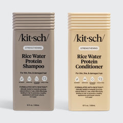 Ensemble shampooing et conditionneur fortifiants à l'eau de riz