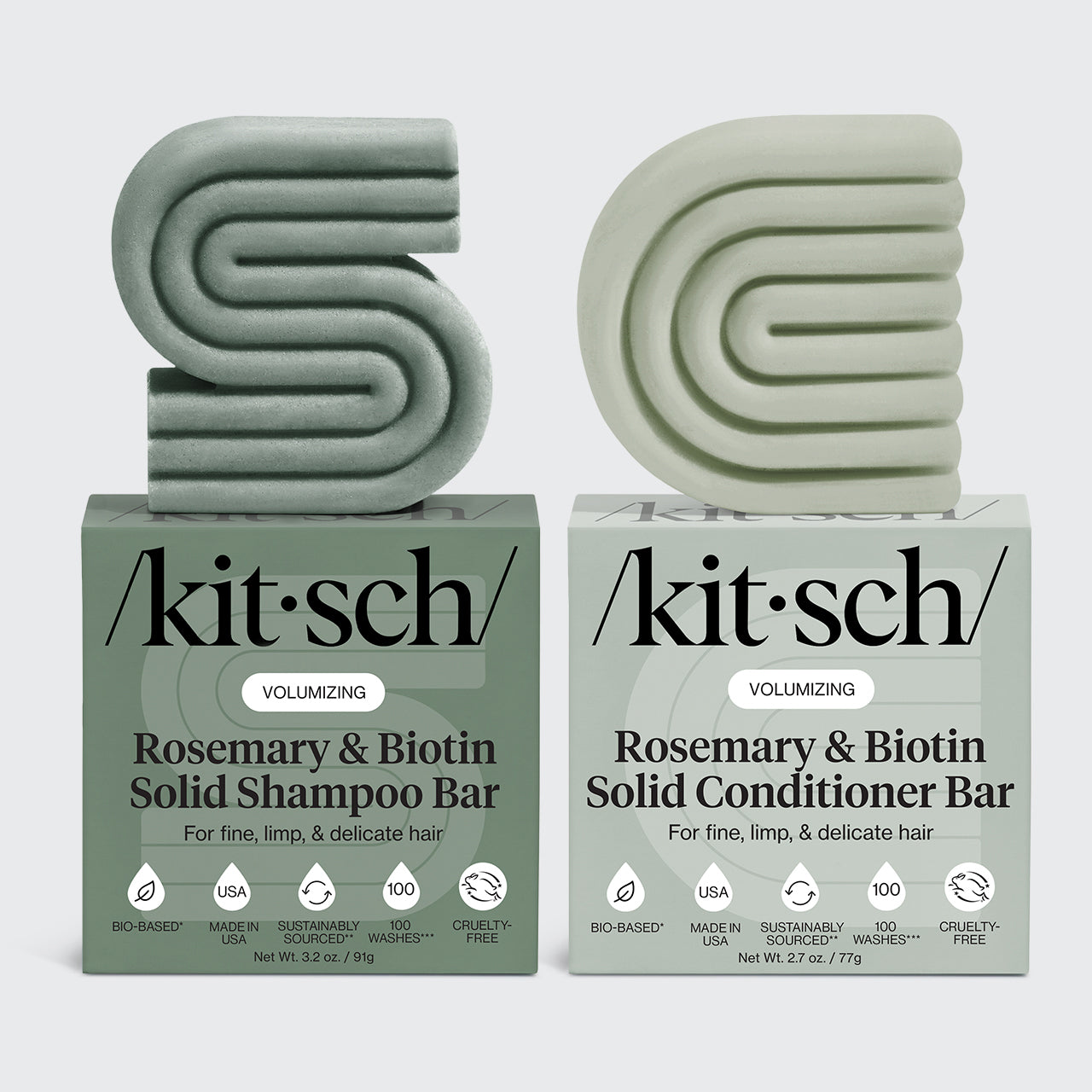 Rosemary & Biotin Shampoo & Conditioner Bar Set
